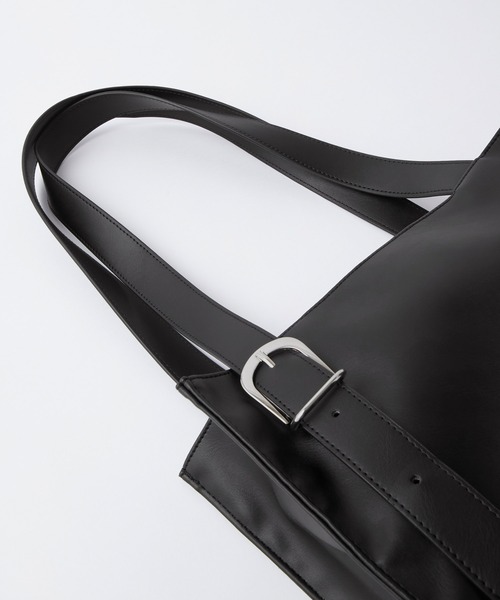 EMMA CLOTHES（エマクローズ）の「スクウェアバックルベルトトートバッグ EMMA CLOTHES（トートバッグ・メンズ・ホワイト/ブラック/ブルー/グリーン/ダークブラウン/チャコール・FREE）」の11枚目の写真