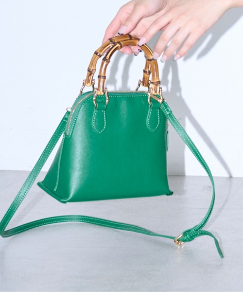 FREE'S MART（フリーズマート）の「バンブーミニショルダーバッグ（ショルダーバッグ・レディース・ブラック/ホワイト/グリーン/ブラウン系その他・ﾌﾘ-）」の4枚目の写真