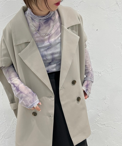 apres jour mignon（アプレジュールミニョン）の「ポンチョジレ【ZOZOTOWN限定アイテム】（ベスト・レディース・ピンク/ブラック/ベージュ/スモークグレー・フリー/X-LARGE）」の17枚目の写真