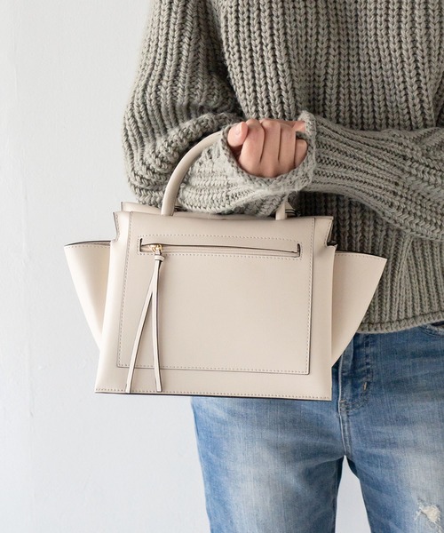 VitaFelice（ヴィータフェリーチェ）の「3スペース2wayミニハンドバッグ（ハンドバッグ・レディース・アイボリー/ベージュ系その他/ブラック/ライトブルー・FREE）」の2枚目の写真