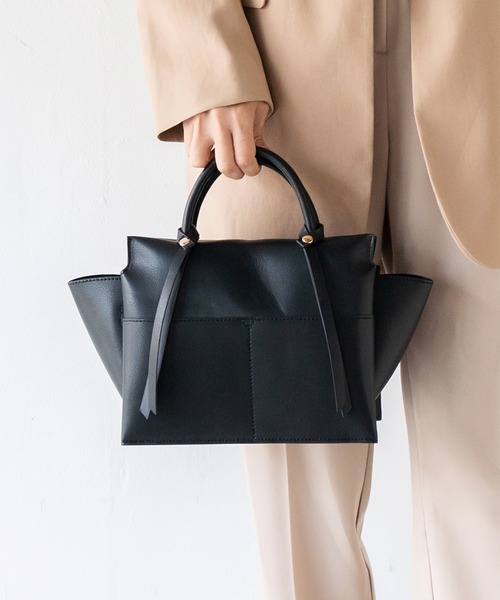 VitaFelice（ヴィータフェリーチェ）の「3スペース2wayミニハンドバッグ（ハンドバッグ・レディース・アイボリー/ベージュ系その他/ブラック/ライトブルー・FREE）」の3枚目の写真