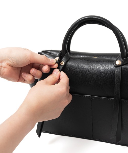 VitaFelice（ヴィータフェリーチェ）の「3スペース2wayミニハンドバッグ（ハンドバッグ・レディース・アイボリー/ベージュ系その他/ブラック/ライトブルー・FREE）」の16枚目の写真