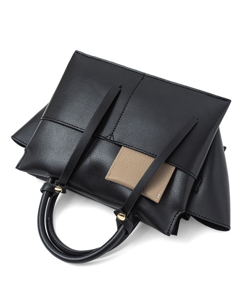 VitaFelice（ヴィータフェリーチェ）の「3スペース2wayミニハンドバッグ（ハンドバッグ・レディース・アイボリー/ベージュ系その他/ブラック/ライトブルー・FREE）」の14枚目の写真