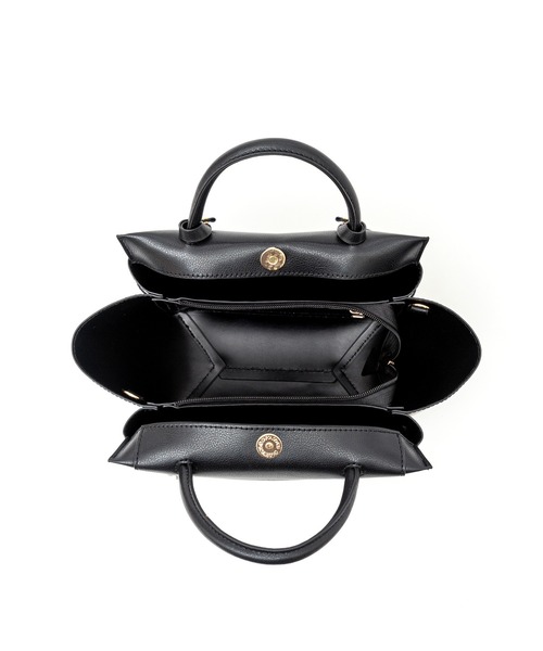 VitaFelice（ヴィータフェリーチェ）の「3スペース2wayミニハンドバッグ（ハンドバッグ・レディース・アイボリー/ベージュ系その他/ブラック/ライトブルー・FREE）」の12枚目の写真