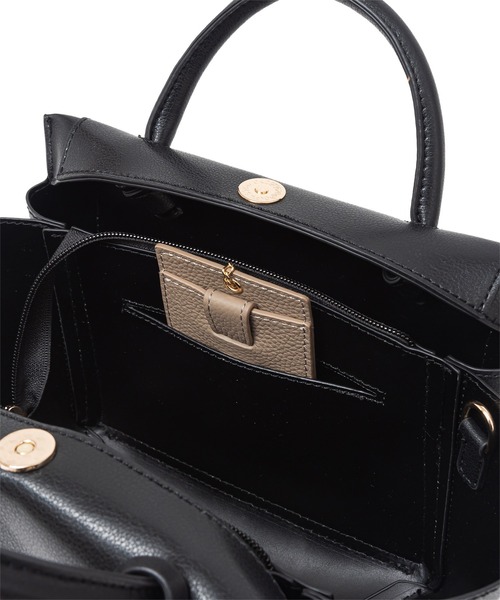 VitaFelice（ヴィータフェリーチェ）の「3スペース2wayミニハンドバッグ（ハンドバッグ・レディース・アイボリー/ベージュ系その他/ブラック/ライトブルー・FREE）」の11枚目の写真