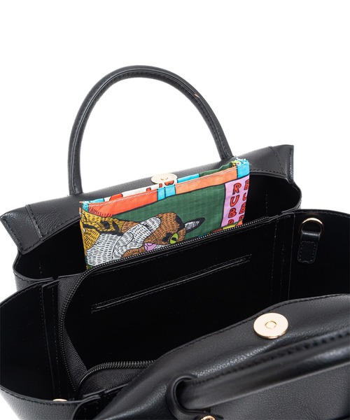 VitaFelice（ヴィータフェリーチェ）の「3スペース2wayミニハンドバッグ（ハンドバッグ・レディース・アイボリー/ベージュ系その他/ブラック/ライトブルー・FREE）」の10枚目の写真