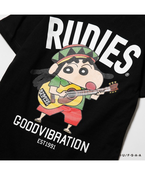 RUDIE'S(ルーディーズ)の「RUDIE'S x CRAYON SHINCHAN DREADROCK TEE / ルーディーズ × クレヨンしんちゃん ドレッドロック T(Tシャツ/カットソー・メンズ・ホワイト/ブラック・M/S/L/XXL/XL)」の5枚目の写真