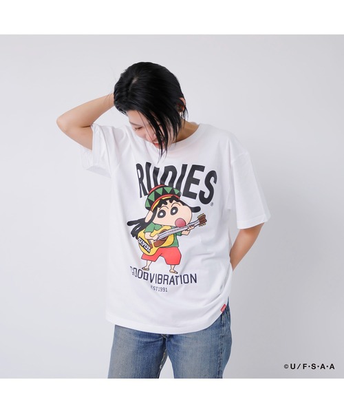 RUDIE'S(ルーディーズ)の「RUDIE'S x CRAYON SHINCHAN DREADROCK TEE / ルーディーズ × クレヨンしんちゃん ドレッドロック T(Tシャツ/カットソー・メンズ・ホワイト/ブラック・M/S/L/XXL/XL)」の14枚目の写真