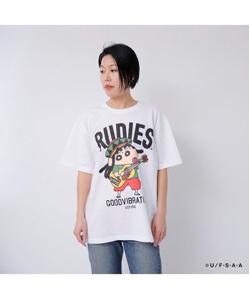 RUDIE'S(ルーディーズ)の「RUDIE'S x CRAYON SHINCHAN DREADROCK TEE / ルーディーズ × クレヨンしんちゃん ドレッドロック T(Tシャツ/カットソー・メンズ・ホワイト/ブラック・M/S/L/XXL/XL)」の13枚目の写真