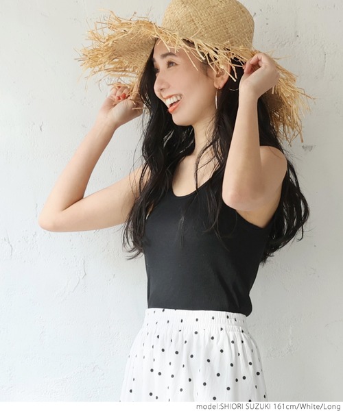 coca（coca）（コカ）の「ドット切り替えスカート（スカート・レディース・ホワイト・SHORT/LONG）」の3枚目の写真