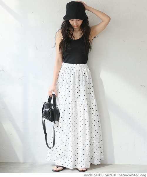 coca（coca）（コカ）の「ドット切り替えスカート（スカート・レディース・ホワイト・SHORT/LONG）」の10枚目の写真