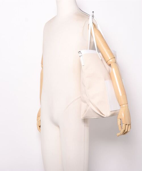 YAHKI(ヤーキ)の「【YAHKI/ヤーキ】CANVAS YH-481(トートバッグ・レディース・ホワイト/ブラック・FREE)」の5枚目の写真