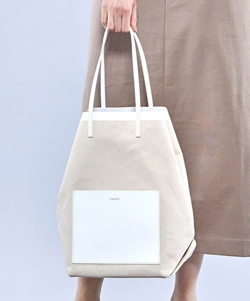YAHKI(ヤーキ)の「【YAHKI/ヤーキ】CANVAS YH-481(トートバッグ・レディース・ホワイト/ブラック・FREE)」の2枚目の写真
