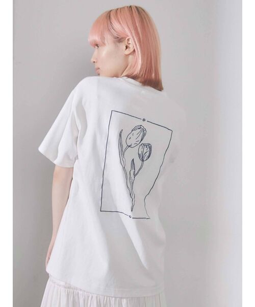 merry jenny（メリージェニー）の「tulip Tee（Tシャツ/カットソー・レディース・ピンク/ブルー/アイボリー・FREE）」の13枚目の写真