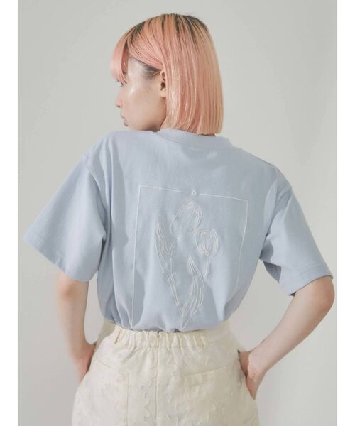 merry jenny（メリージェニー）の「tulip Tee（Tシャツ/カットソー・レディース・ピンク/ブルー/アイボリー・FREE）」の6枚目の写真