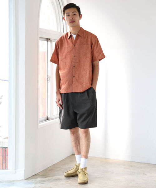 BEAMS(ビームス)の「BEAMS / EVALET(R) 2プリーツ ショーツ(その他パンツ・メンズ・ベージュ/チャコールグレー・LARGE/MEDIUM/SMALL/X-LARGE)」の7枚目の写真