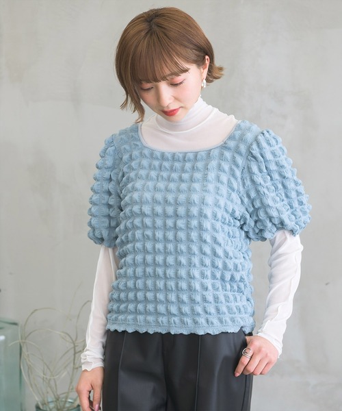 RETRO GIRL(レトロガール)の「ポコポコ2WAYトップス(その他トップス・レディース・オフホワイト/イエロー/ブルー・FREE)」の6枚目の写真