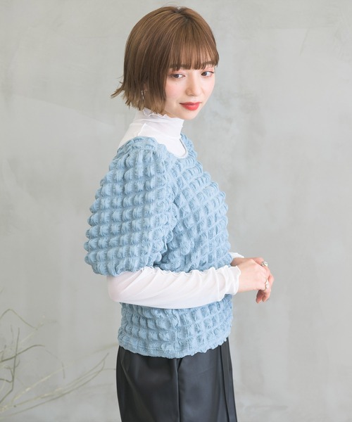 RETRO GIRL(レトロガール)の「ポコポコ2WAYトップス(その他トップス・レディース・オフホワイト/イエロー/ブルー・FREE)」の7枚目の写真