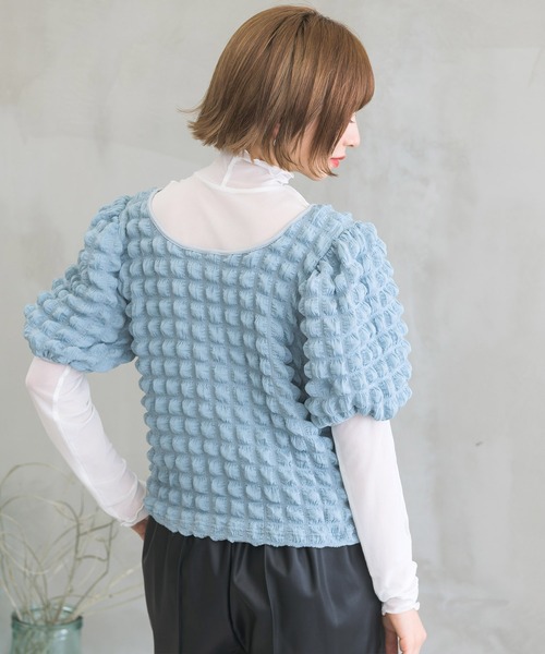 RETRO GIRL(レトロガール)の「ポコポコ2WAYトップス(その他トップス・レディース・オフホワイト/イエロー/ブルー・FREE)」の8枚目の写真