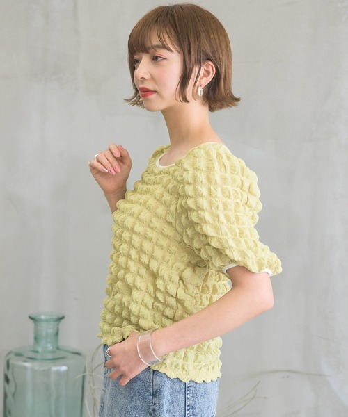 RETRO GIRL(レトロガール)の「ポコポコ2WAYトップス(その他トップス・レディース・オフホワイト/イエロー/ブルー・FREE)」の14枚目の写真