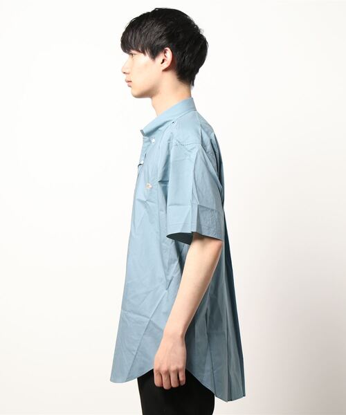 SCYE BASICS(サイベーシックス)の「SCYE BASICS | 〈別注〉ボタンダウン半袖シャツ MEN(シャツ/ブラウス・メンズ・オフホワイト/ベージュ/ブルー・36/38/40)」の4枚目の写真