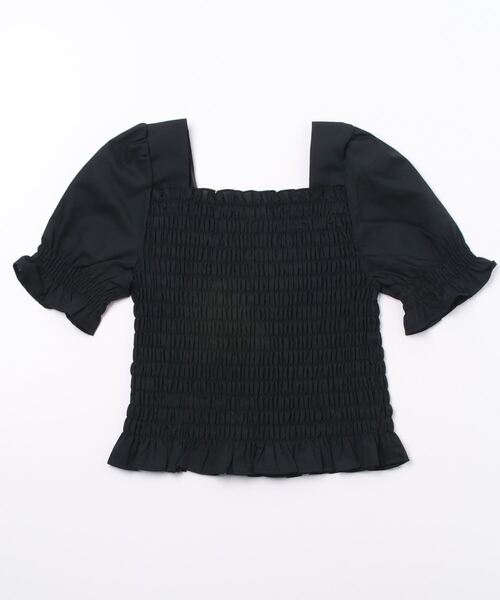 WEGO（ウィゴー）の「WEGO/シャーリングショートスリーブブラウス（シャツ/ブラウス・レディース・ホワイト/ブラック・FREE）」の22枚目の写真