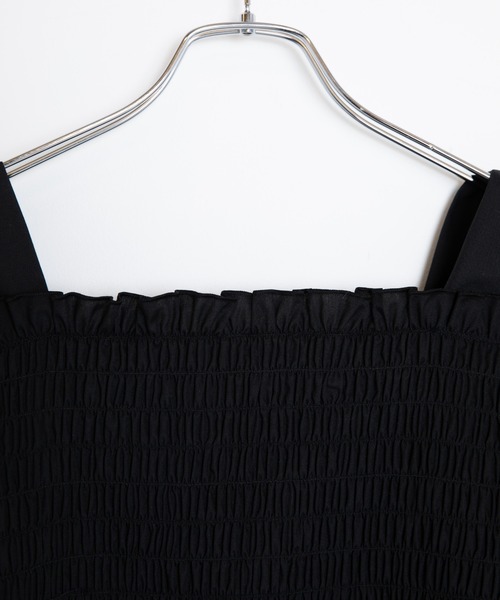 WEGO（ウィゴー）の「WEGO/シャーリングショートスリーブブラウス（シャツ/ブラウス・レディース・ホワイト/ブラック・FREE）」の12枚目の写真