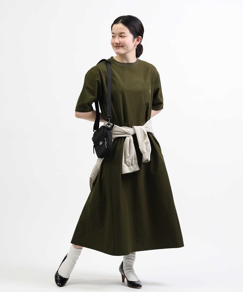 CAMP7（キャンプセブン）の「【CAMP7】テープロゴワンピース（ワンピース・レディース・ブラック/オリーブ・L/M）」の15枚目の写真