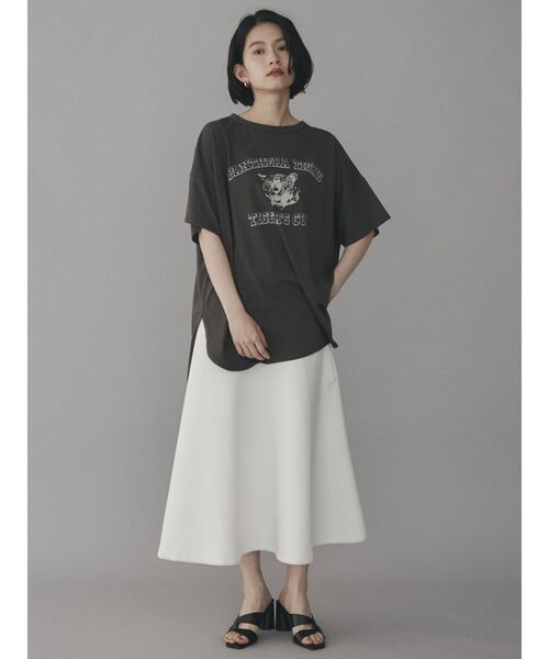 COTORICA(コトリカ)の「ヴィンテージ風プリントTシャツ(Tシャツ/カットソー・レディース・チャコールグレー/グレー/オフホワイト/マスタード・FREE)」の18枚目の写真