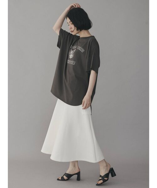 COTORICA(コトリカ)の「ヴィンテージ風プリントTシャツ(Tシャツ/カットソー・レディース・チャコールグレー/グレー/オフホワイト/マスタード・FREE)」の20枚目の写真