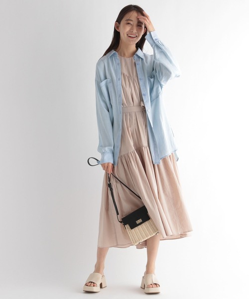 Andemiu（アンデミュウ）の「テンセルデニムシャツ297248（シャツ/ブラウス・レディース・ブルー/ネイビー・FREE）」の9枚目の写真