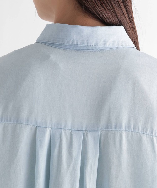 Andemiu（アンデミュウ）の「テンセルデニムシャツ297248（シャツ/ブラウス・レディース・ブルー/ネイビー・FREE）」の13枚目の写真