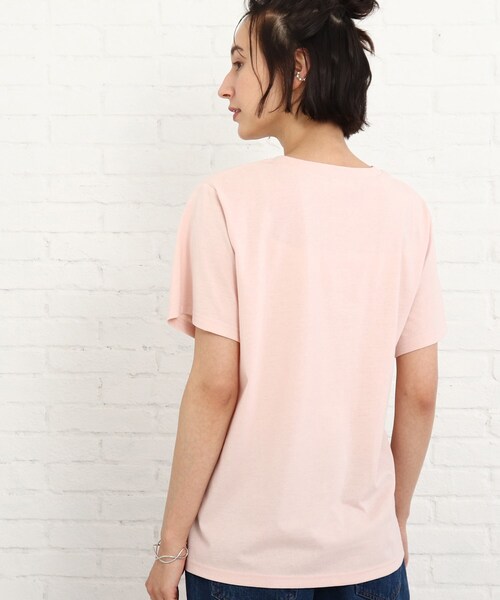 SHOO・LA・RUE（シューラルー）の「◆【プチプラ/洗える/S-L】線画フォトプリントTシャツ（Tシャツ/カットソー・レディース・ホワイト系/ベビーピンク・01/02/03）」の6枚目の写真