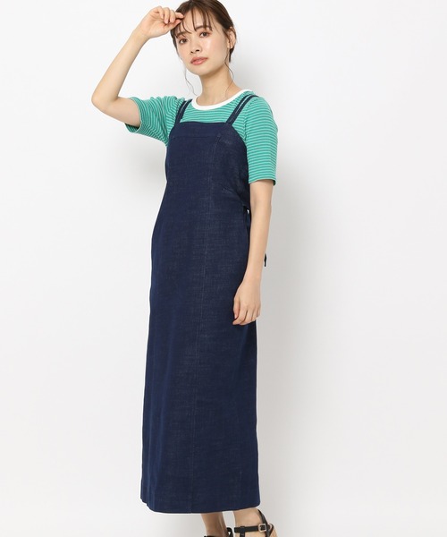 mysty woman(ミスティウーマン)の「バックシャンナローキャミワンピース 285657(ワンピース・レディース・ブラック/ベージュ/ネイビー/アイボリー/オレンジ系その他・FREE)」の14枚目の写真