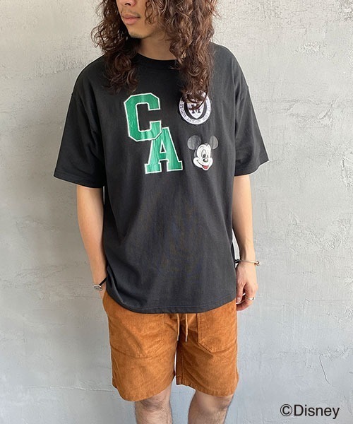 JEANS FACTORY （ジーンズファクトリー）の「[DISNEY/ディズニー] 別注 ワッペン付き CAロゴプリントTシャツ/ミッキーマウス（Tシャツ/カットソー・レディース・ブラック/ホワイト・XL/L/M）」の17枚目の写真