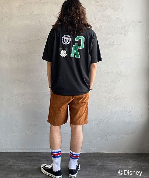 JEANS FACTORY （ジーンズファクトリー）の「[DISNEY/ディズニー] 別注 ワッペン付き CAロゴプリントTシャツ/ミッキーマウス（Tシャツ/カットソー・レディース・ブラック/ホワイト・XL/L/M）」の22枚目の写真