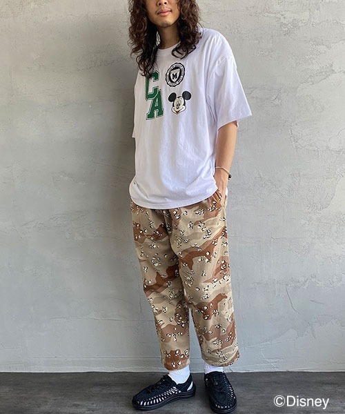 セール Disney ディズニー 別注 ワッペン付き Caロゴプリントtシャツ ミッキーマウス Tシャツ カットソー Jeans Factory ジーンズファクトリー のファッション通販 Zozotown