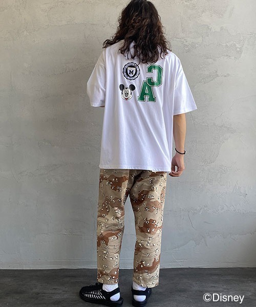 JEANS FACTORY （ジーンズファクトリー）の「[DISNEY/ディズニー] 別注 ワッペン付き CAロゴプリントTシャツ/ミッキーマウス（Tシャツ/カットソー・レディース・ブラック/ホワイト・XL/L/M）」の16枚目の写真