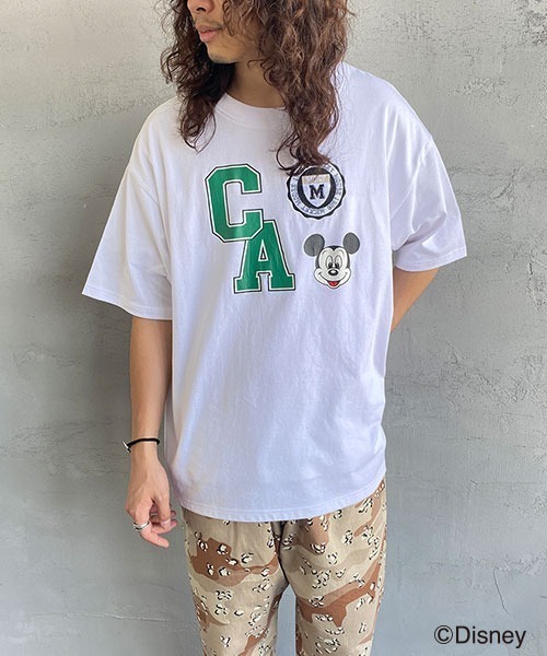JEANS FACTORY （ジーンズファクトリー）の「[DISNEY/ディズニー] 別注 ワッペン付き CAロゴプリントTシャツ/ミッキーマウス（Tシャツ/カットソー・レディース・ブラック/ホワイト・XL/L/M）」の11枚目の写真