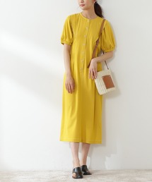 N.(N. Natural Beauty Basic) | ◆ドットボタンステッチ切替ワンピース(ワンピース)
