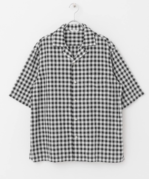 URBAN RESEARCH DOORS(アーバンリサーチドアーズ)の「『UR TECH 高機能リネン』リネンオープンカラーシャツ(シャツ/ブラウス・メンズ・ブラウン/ブルー/ネイビー/イエロー/チェック・MEDIUM/LARGE)」の17枚目の写真