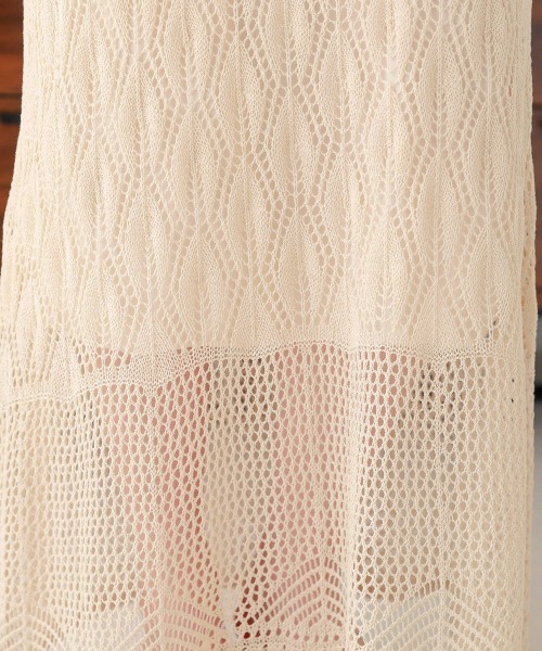 Bab（バブ）の「透かし編みレースタイトスカート（スカート・レディース・ブラック/アイボリー・M）」の11枚目の写真