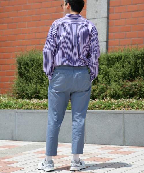BRICK & SONS(ブリックアンドサンズ)の「リラックスバックプリーツシャツ<レッド×ネイビーストライプ>(シャツ/ブラウス・メンズ・ボルドー・LL/S/M/L)」の6枚目の写真