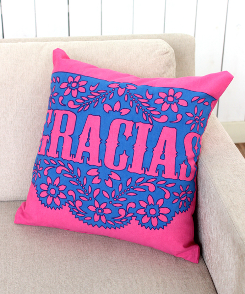 チャイハネ（チャイハネ）の「【チャイハネ】パペルクッションカバー（クッション/クッションカバー・ホワイト×レッド/ピンク/イエロー/ホワイト×イエロー/ブルー・FREE）」の5枚目の写真