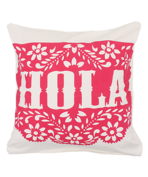 チャイハネ（チャイハネ）の「【チャイハネ】パペルクッションカバー（クッション/クッションカバー・ホワイト×レッド/ピンク/イエロー/ホワイト×イエロー/ブルー・FREE）」の2枚目の写真