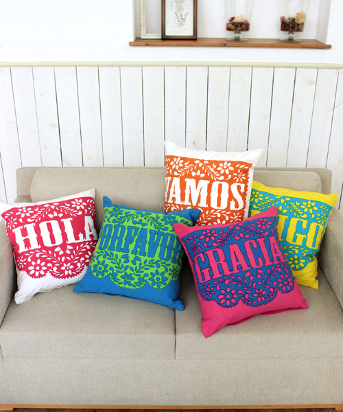 チャイハネ（チャイハネ）の「【チャイハネ】パペルクッションカバー（クッション/クッションカバー・ホワイト×レッド/ピンク/イエロー/ホワイト×イエロー/ブルー・FREE）」の14枚目の写真