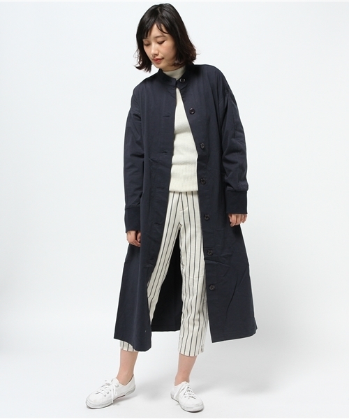 mystic（ミスティック）の「ツイルスタンドガウン（その他アウター・レディース・オフホワイト/ベージュ/ネイビー・ﾌﾘ-）」の3枚目の写真