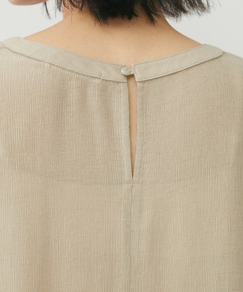 Green　Parks（グリーンパークス）の「楊柳フレンチスリーブトップス（Tシャツ/カットソー・レディース・ブラック/ベージュ/ブルー・FREE）」の19枚目の写真