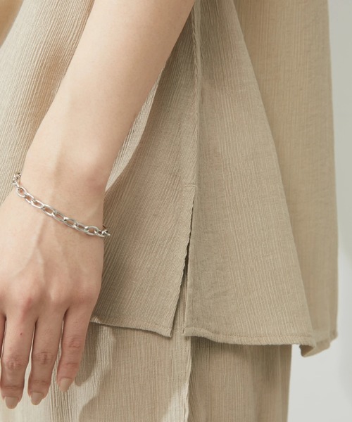 Green　Parks（グリーンパークス）の「楊柳フレンチスリーブトップス（Tシャツ/カットソー・レディース・ブラック/ベージュ/ブルー・FREE）」の14枚目の写真