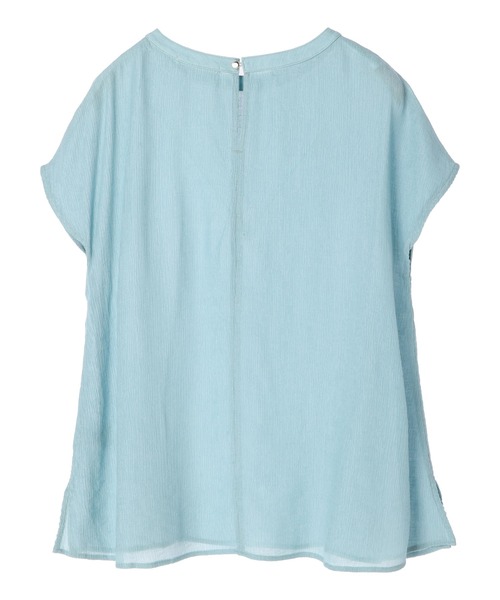 Green　Parks（グリーンパークス）の「楊柳フレンチスリーブトップス（Tシャツ/カットソー・レディース・ブラック/ベージュ/ブルー・FREE）」の11枚目の写真